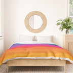  Classic 70s Vintage Style Retro Stripes - Funky Rainbow Duvet Cover Gallery Image 3