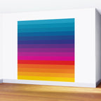  Classic 70s Vintage Style Retro Stripes - Funky Rainbow Wall Mural Gallery Image 2