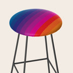  Classic 70s Vintage Style Retro Stripes - Funky Rainbow Stool Gallery Image 2