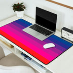  Classic 70s Vintage Style Retro Stripes - Funky Rainbow Desk Mat Gallery Image 2