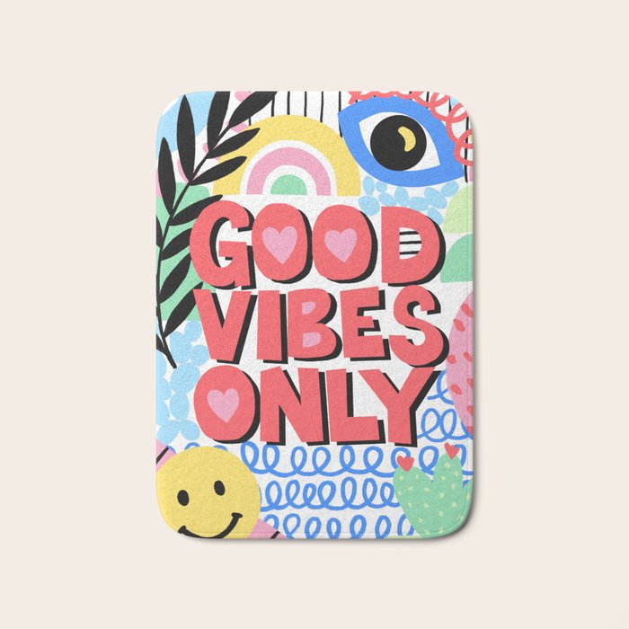 Good Vibes Only Bath Mat Gallery Image 1