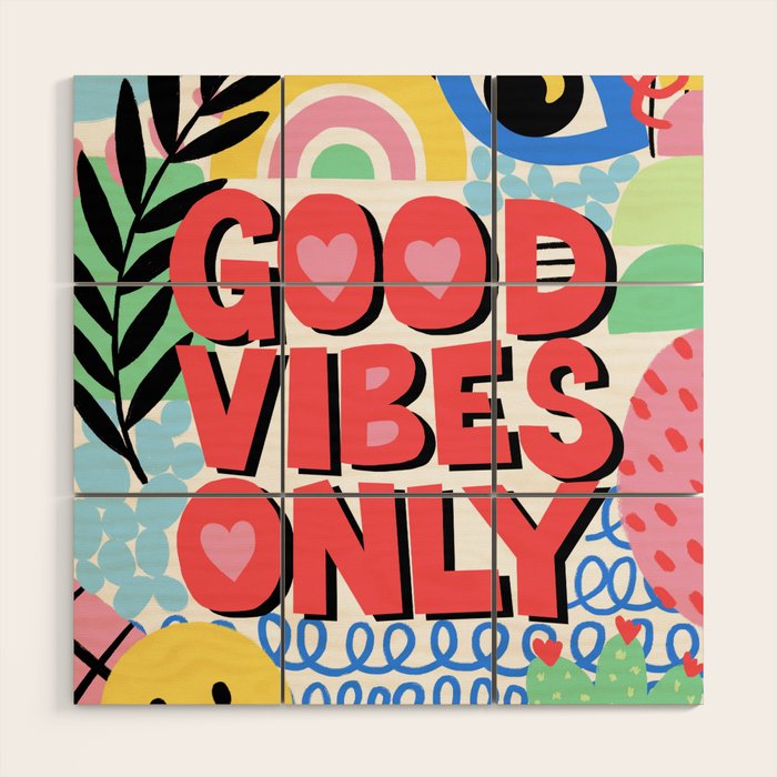Good Vibes Only Wood Wall Art Gallery Image 1