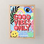 Good Vibes Only Mini Art Print Gallery Image 1