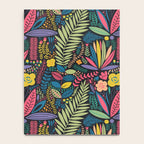 Retro colorful jungle nature plant pattern Notebook Gallery Image 4