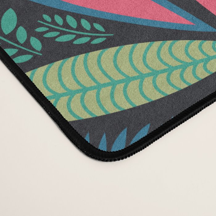 Retro colorful jungle nature plant pattern Desk Mat Gallery Image 4