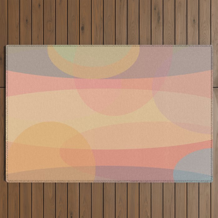 Pastel Abstract Outdoor Rug Gallery Image 2