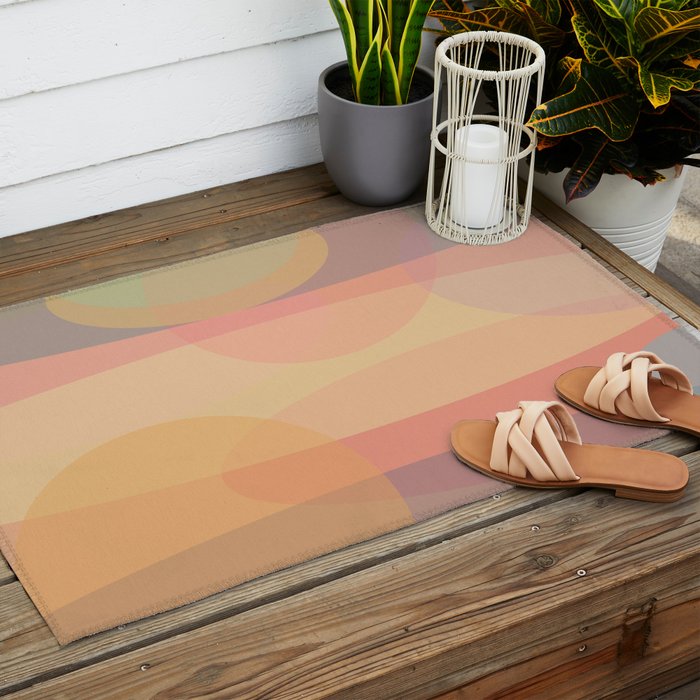 Pastel Abstract Outdoor Rug Gallery Image 2