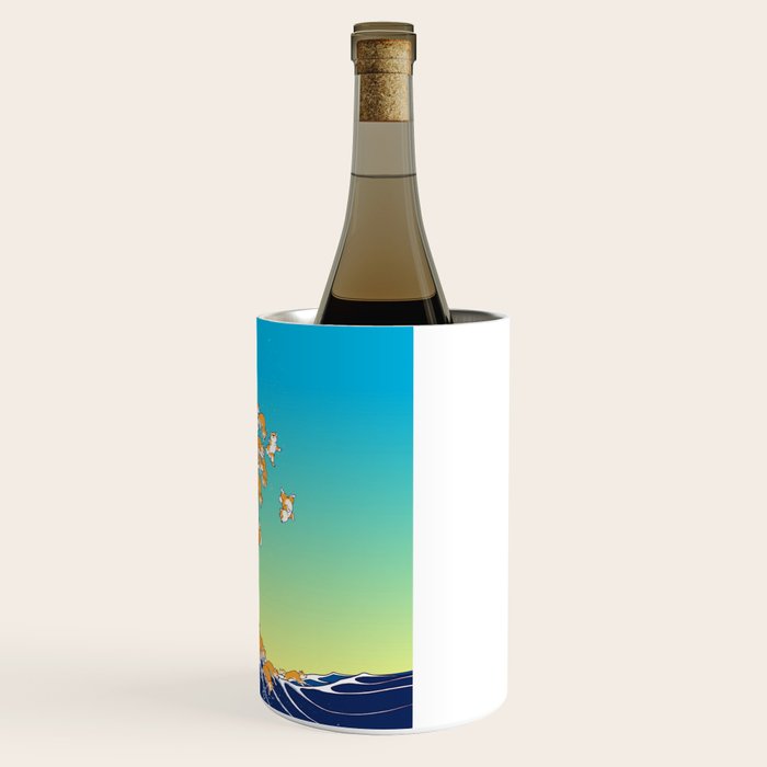 Shiba Inu in Great Wave Wine Chiller Gallery Image 3