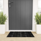 Soft texture of Shibori squares - black pattern Welcome Mat Gallery Image 3