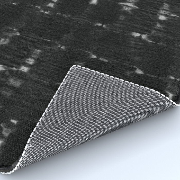 Soft texture of Shibori squares - black pattern Rug Gallery Image 4