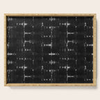 Soft texture of Shibori squares - black pattern Serving Tray Gallery Image 1