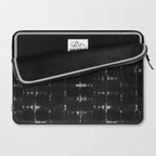 Soft texture of Shibori squares - black pattern Laptop Sleeve Gallery Image 2