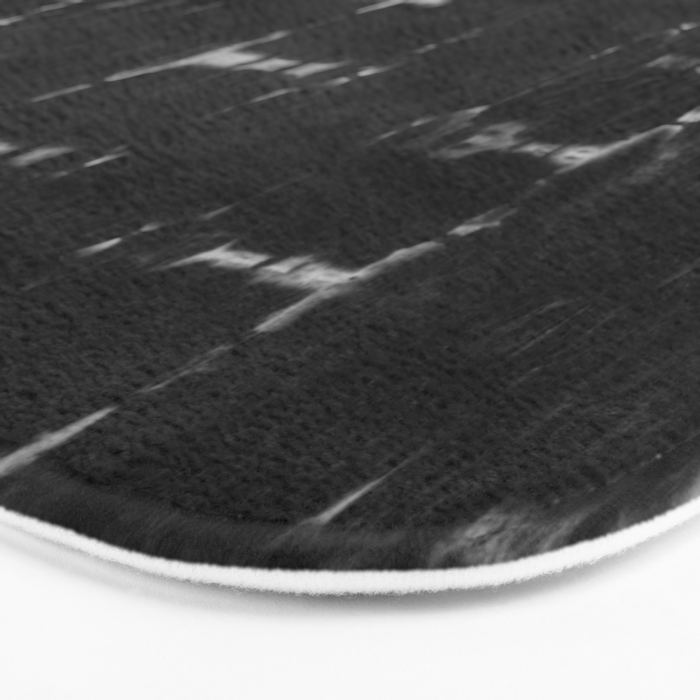 Soft texture of Shibori squares - black pattern Bath Mat Gallery Image 3