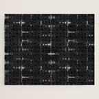 Soft texture of Shibori squares - black pattern Jigsaw Puzzle Gallery Image 1