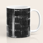 Soft texture of Shibori squares - black pattern Coffee Mug Gallery Image 1