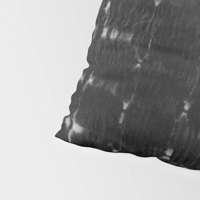 Soft texture of Shibori squares - black pattern Pillow Sham Gallery Image 4