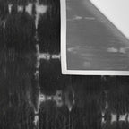 Soft texture of Shibori squares - black pattern Wall Tapestry Gallery Image 3
