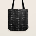 Soft texture of Shibori squares - black pattern Tote Bag Gallery Image 1