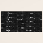 Soft texture of Shibori squares - black pattern Desk Mat Gallery Image 3