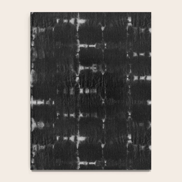 Soft texture of Shibori squares - black pattern Notebook Gallery Image 4