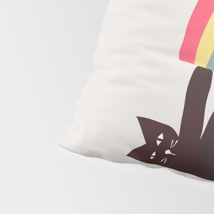 Cat with rainbow Pillow Sham Gallery Image 4