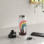 Cat with rainbow Water Bottle Gallery Image 4