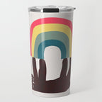 Cat with rainbow Travel Mug Gallery Image 1