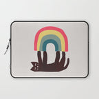 Cat with rainbow Laptop Sleeve Gallery Image 1