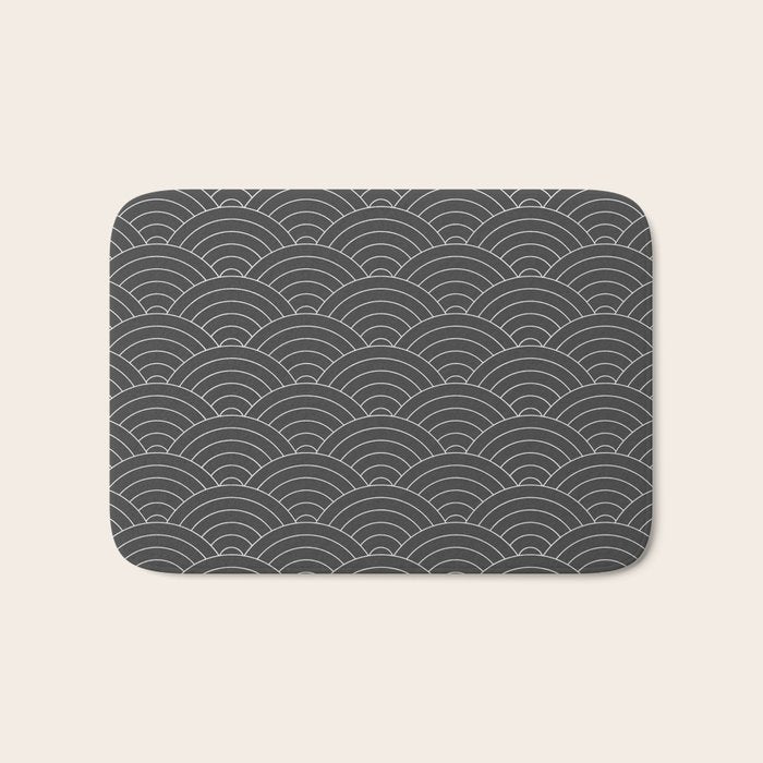 Waves (Dark Gray) Bath Mat Gallery Image 1