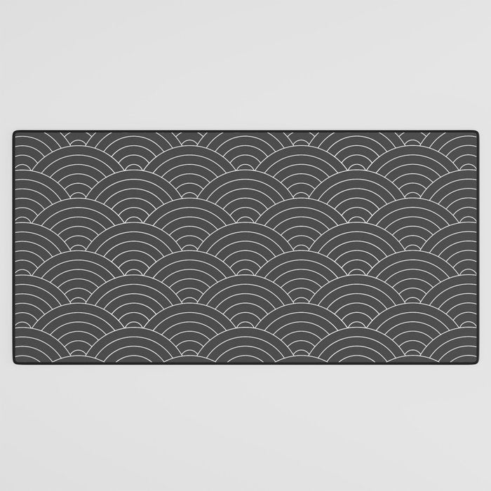Waves (Dark Gray) Desk Mat Gallery Image 3
