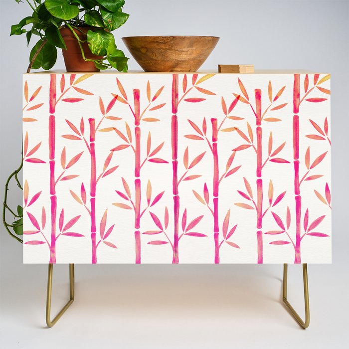 Bamboo Stems - Pink Palette Credenza Gallery Image 1