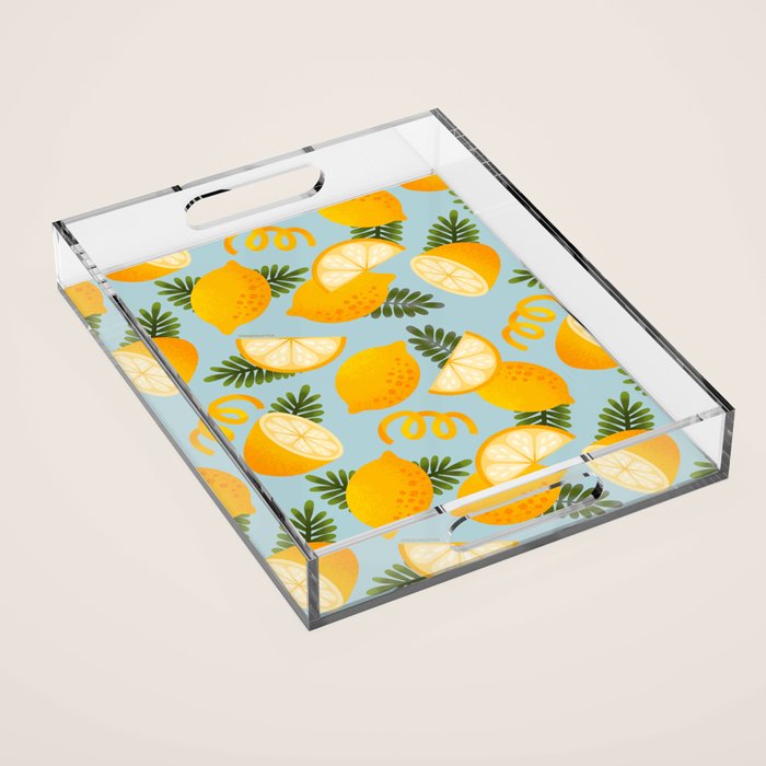 Lemon Pattern - Amalfi Coast Cocktails Acrylic Tray Gallery Image 1