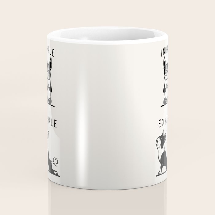 Inhale Exhale Boston Terrier Coffee Mug Gallery Image 4