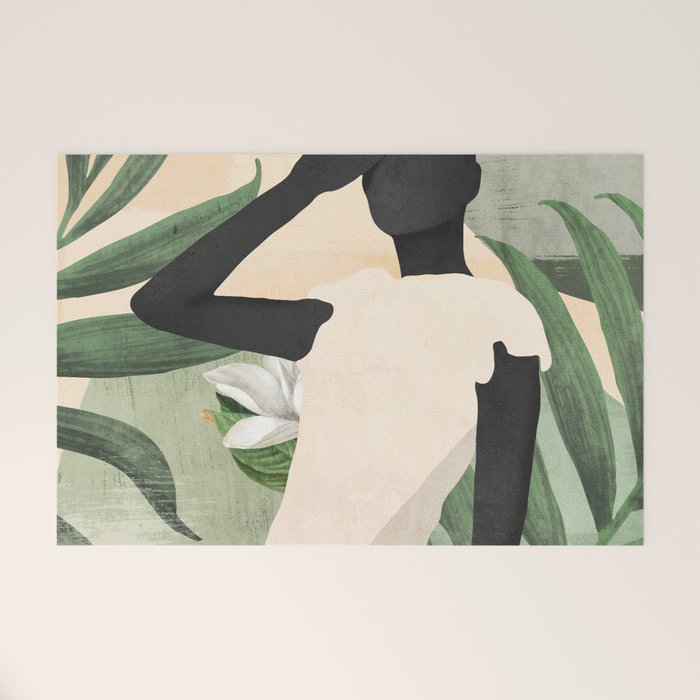 Tropical Girl 20 Welcome Mat Gallery Image 1