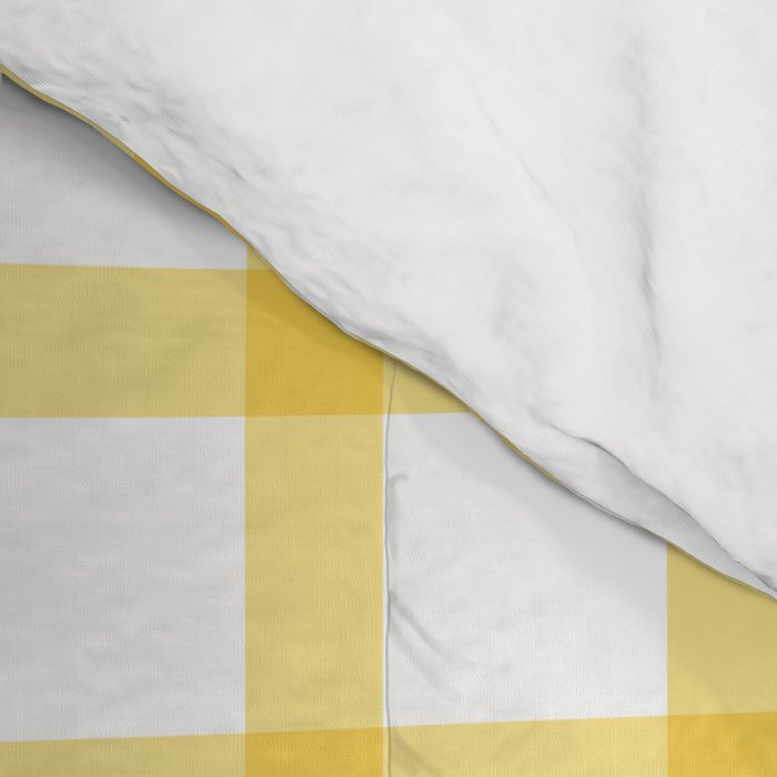 Yellow geometric plaid gingham pattern Comforter Gallery Image 4