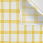 Yellow geometric plaid gingham pattern Wall Tapestry Gallery Image 3