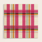 Cheerful Checkered Pattern Wood Wall Art Gallery Image 1