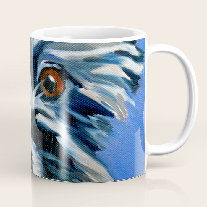Scruffy Whiskers Black and White Dog Portrait Coffee Mug Gallery Image 1