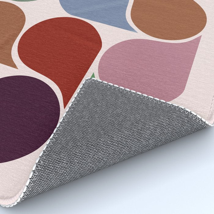 Colorful Geometric Raindrop Pattern Rug Gallery Image 4