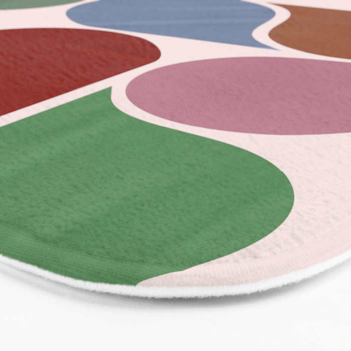 Colorful Geometric Raindrop Pattern Bath Mat Gallery Image 3