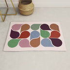 Colorful Geometric Raindrop Pattern Rug Gallery Image 1