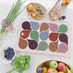 Colorful Geometric Raindrop Pattern Cutting Board Gallery Image 2