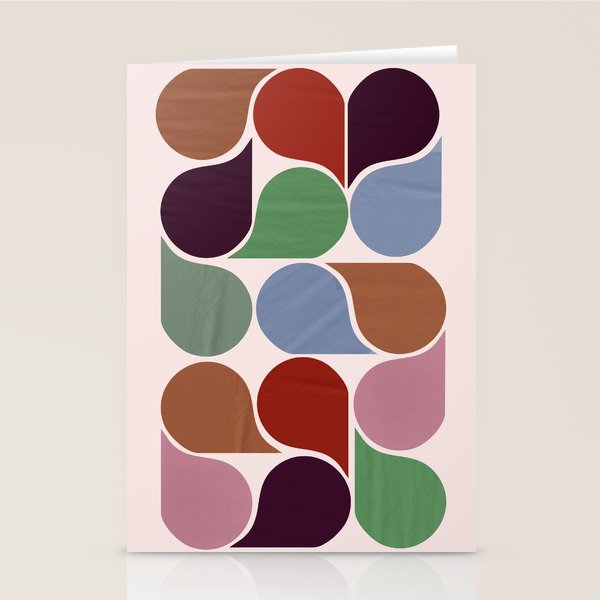Colorful Geometric Raindrop Pattern Stationery Card Gallery Image 1