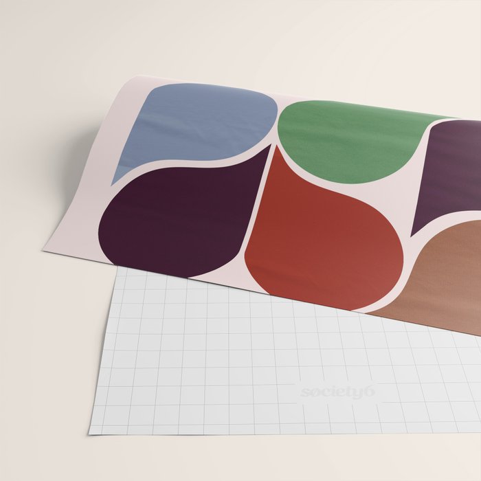 Colorful Geometric Raindrop Pattern Wrapping Paper Gallery Image 2