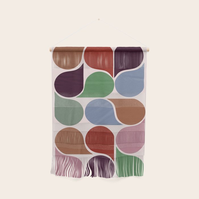 Colorful Geometric Raindrop Pattern Wall Hanging Gallery Image 1