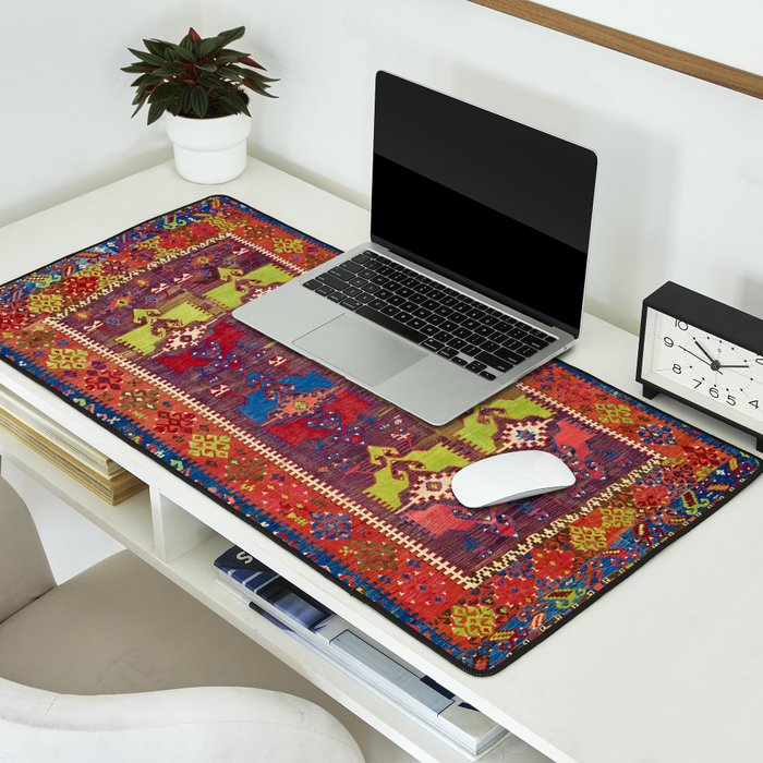 Yesilova Nigde Province Central Anatolian Kilim Print Desk Mat Gallery Image 2