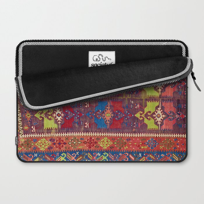 Yesilova Nigde Province Central Anatolian Kilim Print Laptop Sleeve Gallery Image 2