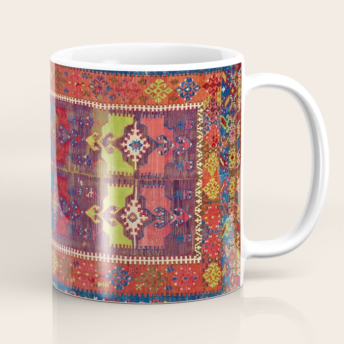Yesilova Nigde Province Central Anatolian Kilim Print Coffee Mug Gallery Image 1