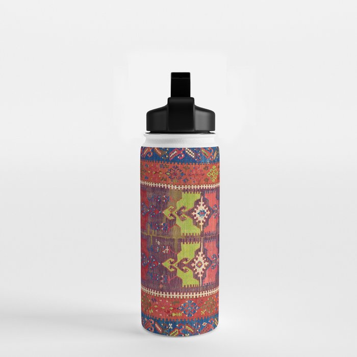 Yesilova Nigde Province Central Anatolian Kilim Print Water Bottle Gallery Image 2