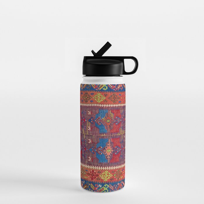 Yesilova Nigde Province Central Anatolian Kilim Print Water Bottle Gallery Image 1